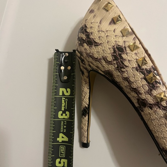 Steve Madden Snakeskin Proto Studded Stiletto Heels - Picture 10 of 10